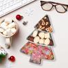 Christmas Tree Shape Fruit Plate Light Grids Household Plastic Snacks Nuts Storage Tray Portable Nuts Storage Tray
