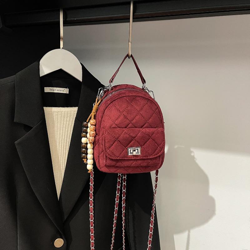 Autumn new diamond chain backpack women's fashion niche leisure student shopping travel backpack