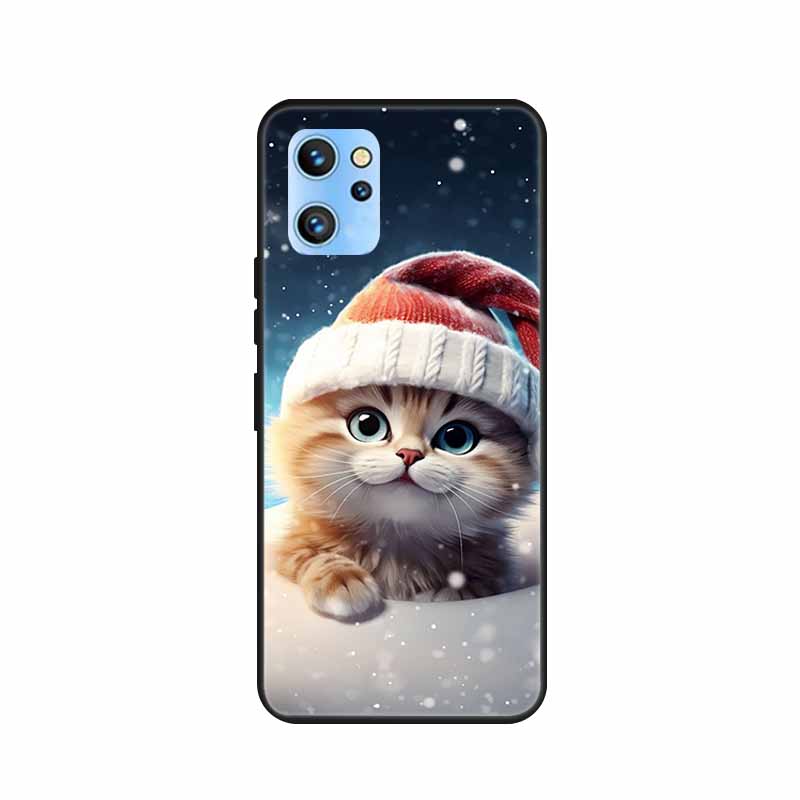 Etui do telefonu Umidigi A13 Pro 2022 Kwiaty Czarny Silikonowy Tylny Pokrowiec Miękki Pokrowiec TPU Do Umidigi A13S Etui A 13 S Coque Funda Torba