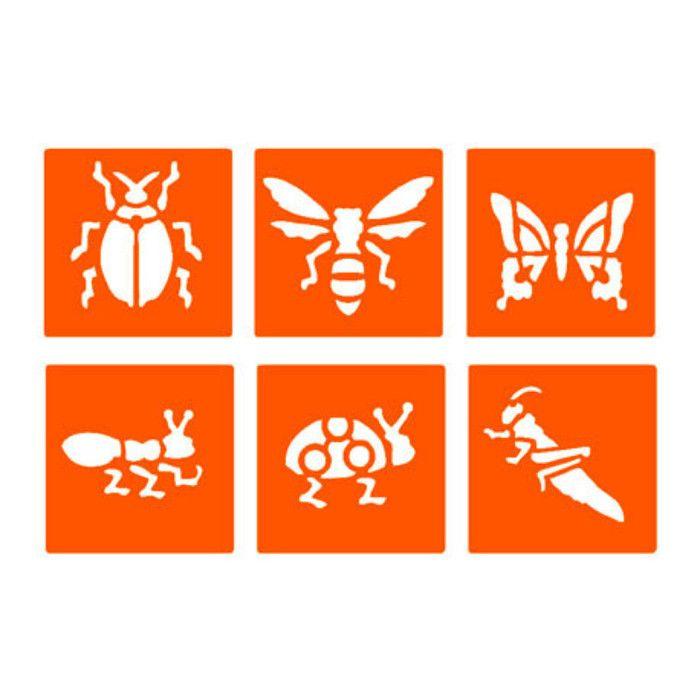Pochoirs enfant Les Insectes 6 pièces