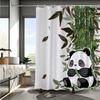 Bamboo Panda Cartoon Pattern Digital Print Shower Curtain - Machine Washable,Reversible Polyester,All-Season Bathroom/Home Decor