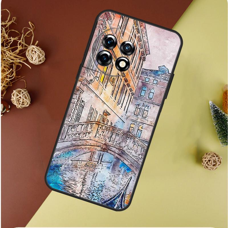 Travel italy Street Venice For OnePlus 13 12 11 12R 13R 9 10 Pro 8T 9RT 10T 10R Nord 4 CE 2 3 Lite N20 N30 Phone Case