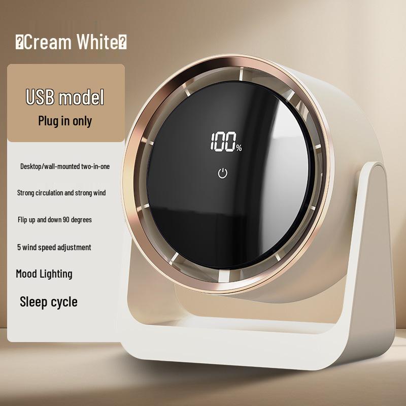 

2026 Multi-Use USB Fan and Desk Lamp: Mini, Wall-Mountable, for Desktop and Dorm F7 Circulation Fan