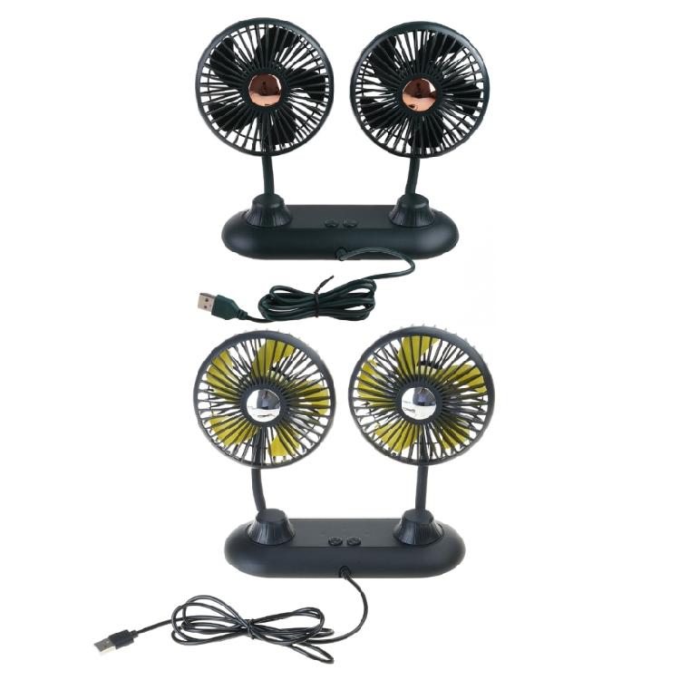Adjustable Car Auto Air Cooling Dual for Head Fan Summer Low Noise Car Auto Cool