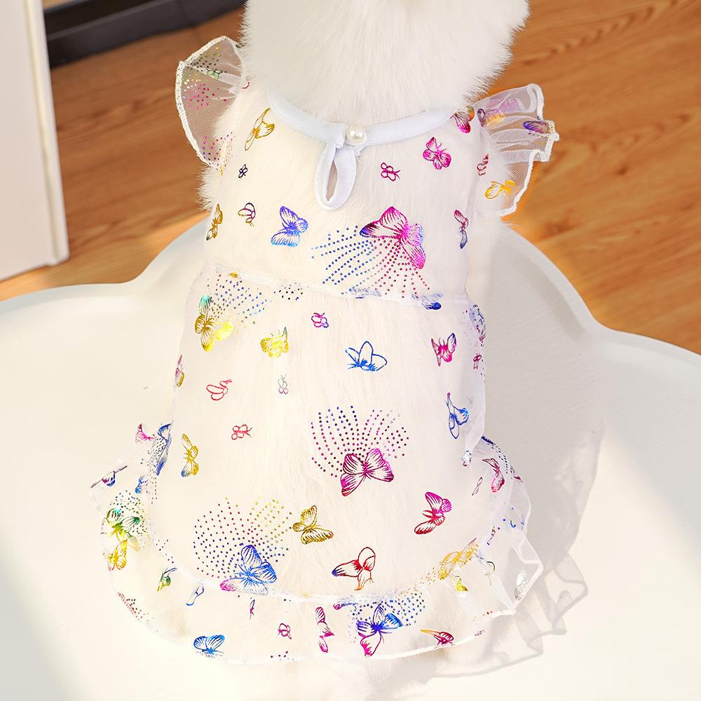 Big Dog Golden Retriever Pet Clothes Cat Dog Summer Sunscreen Breathable Mesh Cat Dress Princess Dress Dog Supplies