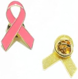 10 Pcs Hope Ribbon Brooch Breast Cancer Awareness Pins Enamel Badge for Women Charity Party