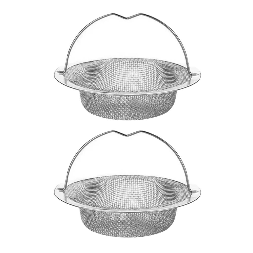 Stainless Steel Kitchen Sink Filter Anti-Clogging Hair and Food Residue Catcher Kitchen Drain Protector with Durable Mesh Design