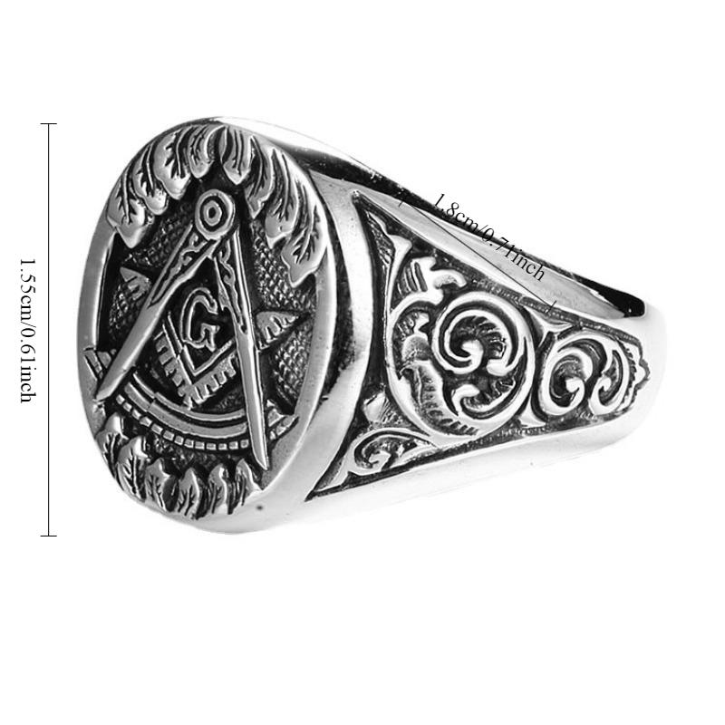 European and American Retro Domineering Ring Man, Versatile Hip-hop Punk Style Food Ring