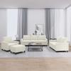 Vidaxl 4-Cz. Relaxation Set With Cushions, Cream, Velvet