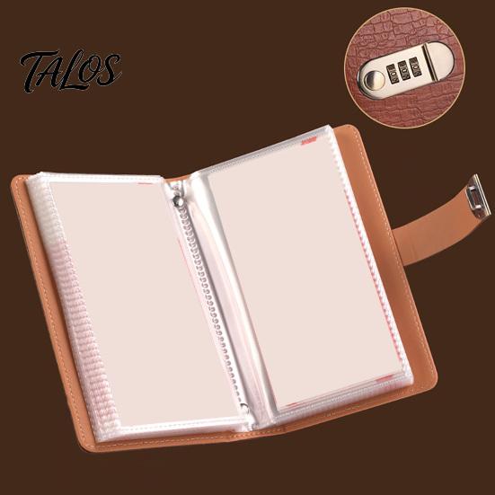 Cash Budgeting Binder Lockable Savings Book with 100 Slots, Three-Digit Password Lock And Transparent Pages Budget Management Notebook Design,