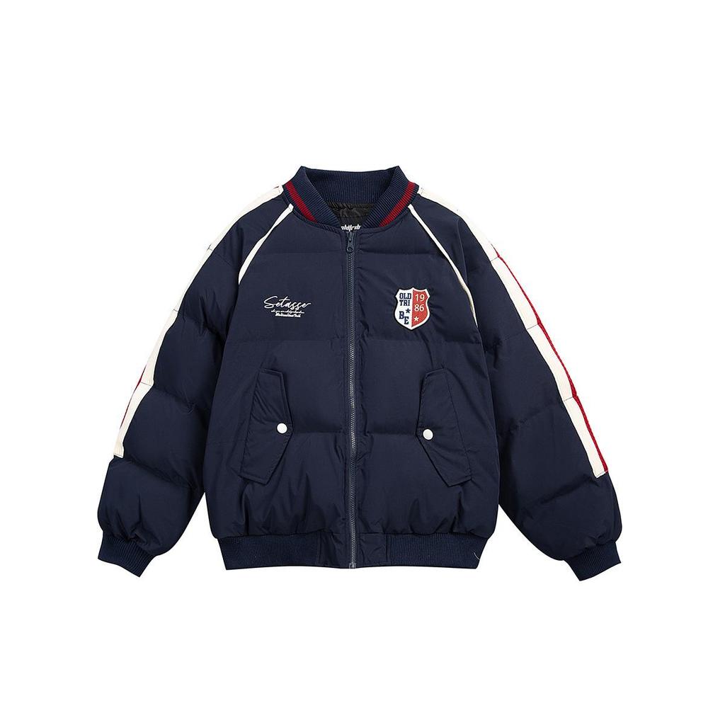 QIYOU 2025 Winter Trendy Embroidered Baseball Collar Cotton Jacket for Men & Couples.