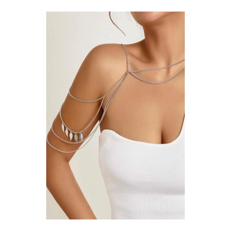 

Серебряная цепочка BAHELS специального дизайна для тела серебряный