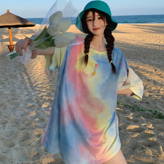 

Лето 2024 года, корейский цвет, футболка с короткими рукавами, длинные футболки с рисунком, топы большого размера y2k, модная уличная одежда в стиле Харадзюку