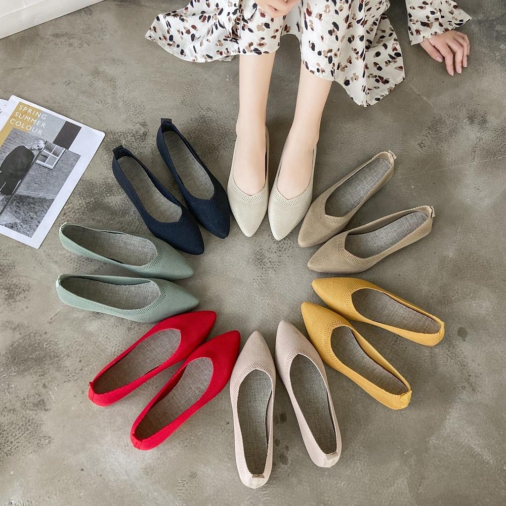 Fashion Korean Shoes Women's Moccasins Casual Female Sneakers Pointed Toe Shallow Mouth Slip-on Flats Soft Autumn 2025 Summer New Comfor