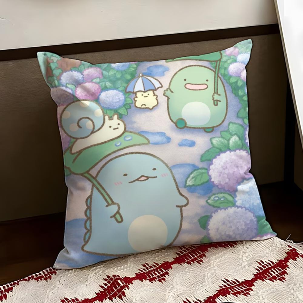 SSumikko Cute GGurashis Cushion Cover Reversible Soft Durable Pillow Cover Home  Car MultiScene Use for Daily Comfort