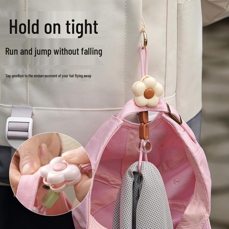 Custom Flower Hat Clip & Pendant: Portable Anti-Drop Travel Accessory & Glove Holder