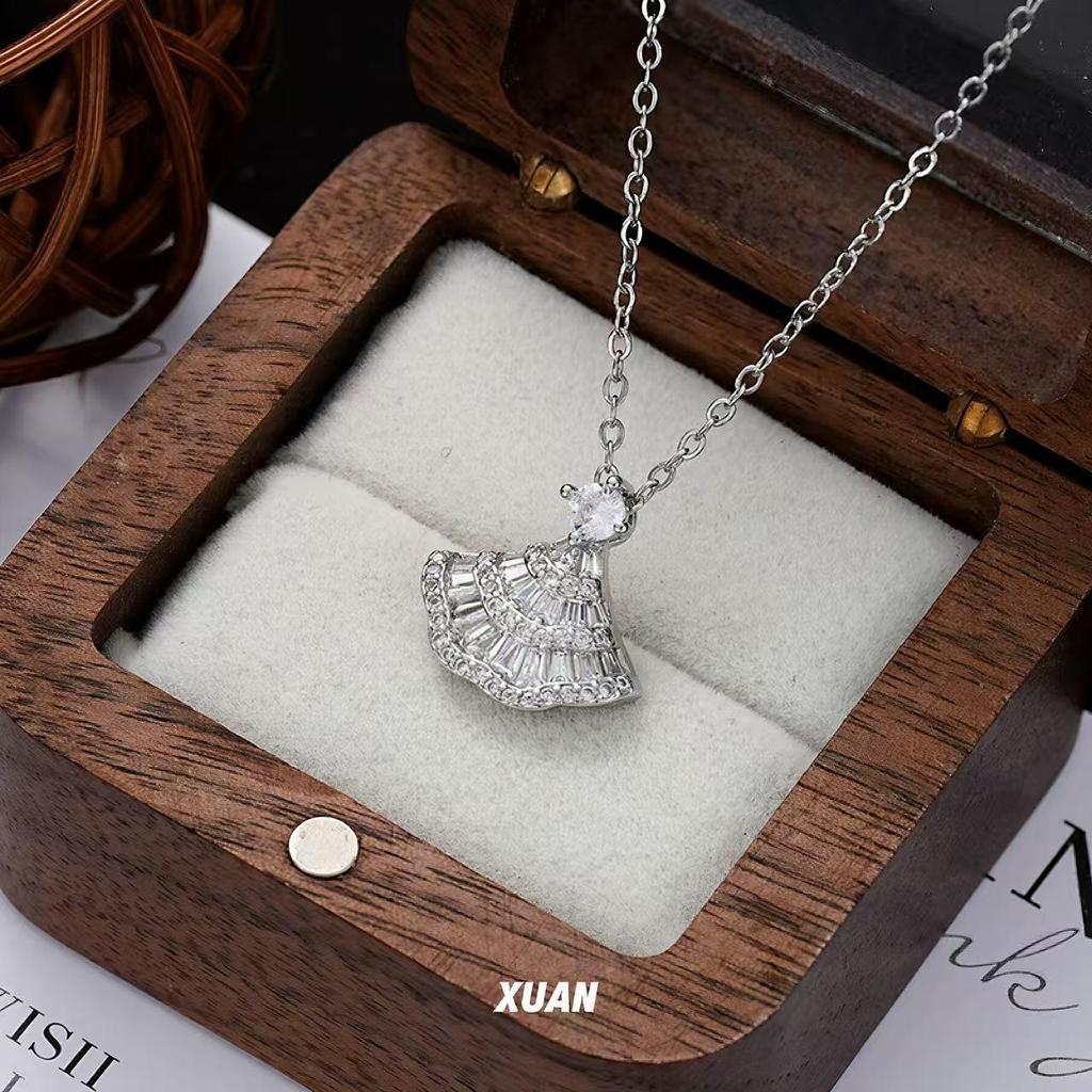 Fairy Shiny Zirconia Pendant Clavicle Necklace - High-End Valentine's Gift for Women