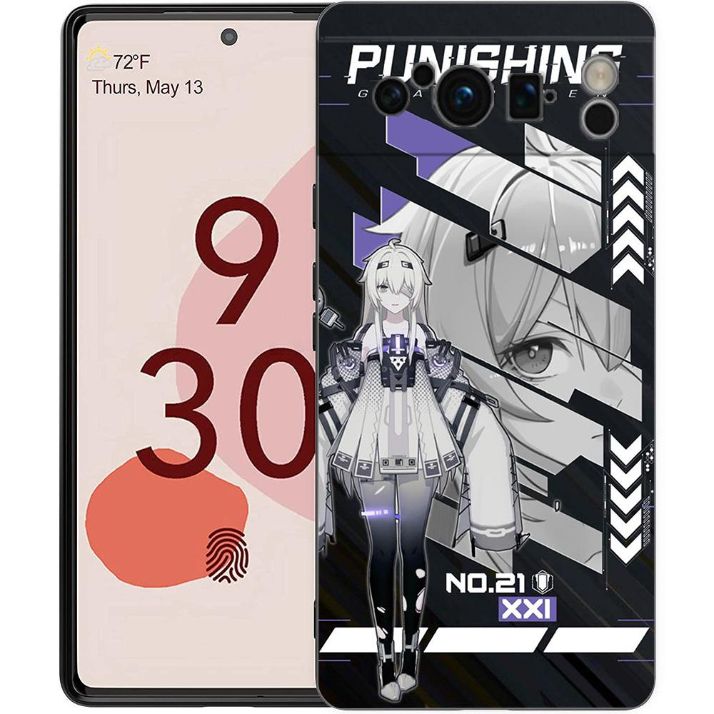 Punishing Gray Raven Anime Telefondeksel For Google Pixel 8 A 7 6 Pro 6A 5G Svart Mykt Støtsikkert Bakdeksel Silikonskall Coque