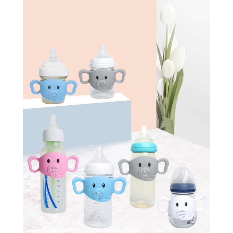 1Pcs Narrow Baby Feeding Bottle Holder Grips Silicone-Bpa-Free Bottle Handles For Baby Easy-Grip Transitional Sippy Cup Handles