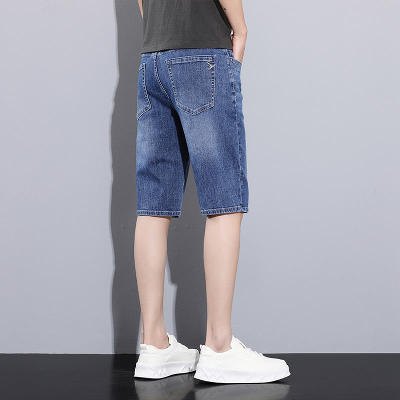 Hochtaillierte Mid-Pants Sommer Neuer Stil Herren Denim Cropped Pants Lässige Shorts