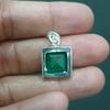 Natural Emerald Pendant, 925 Solid Sterling Silver Pendant, Emerald Rose Gold Fill, 22K Yellow Gold Fill Pendant
