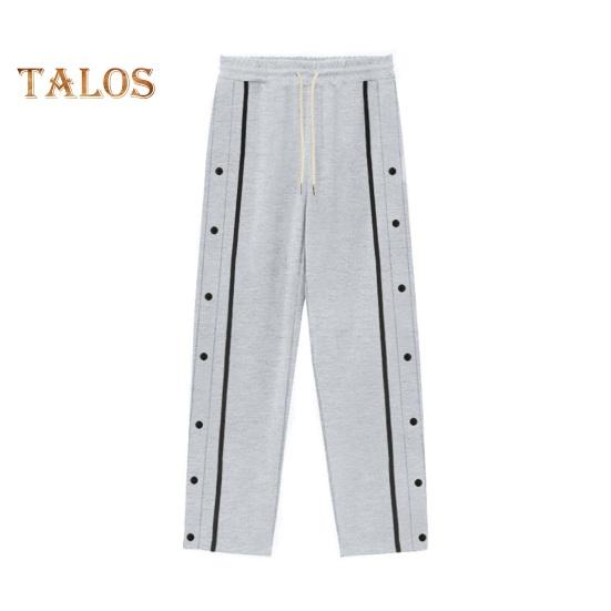 

Мужские повседневные брюки, свободные боковые карманы, эластичный пояс на шнурке, застежка на пуговицы сбоку, большие размеры, однотонные, для занятий в спортзале, для пляжа, длинные брюки L