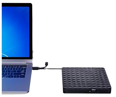 External Cd/Dvd Drive Compatible With Usb-C Pc/Laptop