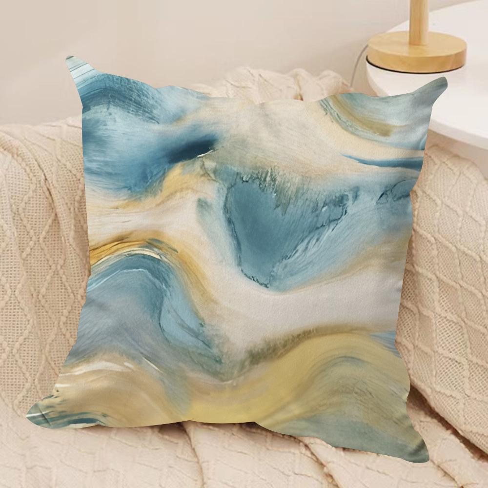 Marble pattern Cushion Cover Soft Plush Fabric DoubleSided Printed Cushion Covers for All Seasons Modern HomeDecor Gift