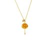 New Three-dimensional Flower Tassel Clavicle Chain Peony Flower Temperament Jewelry Necklace Pendant