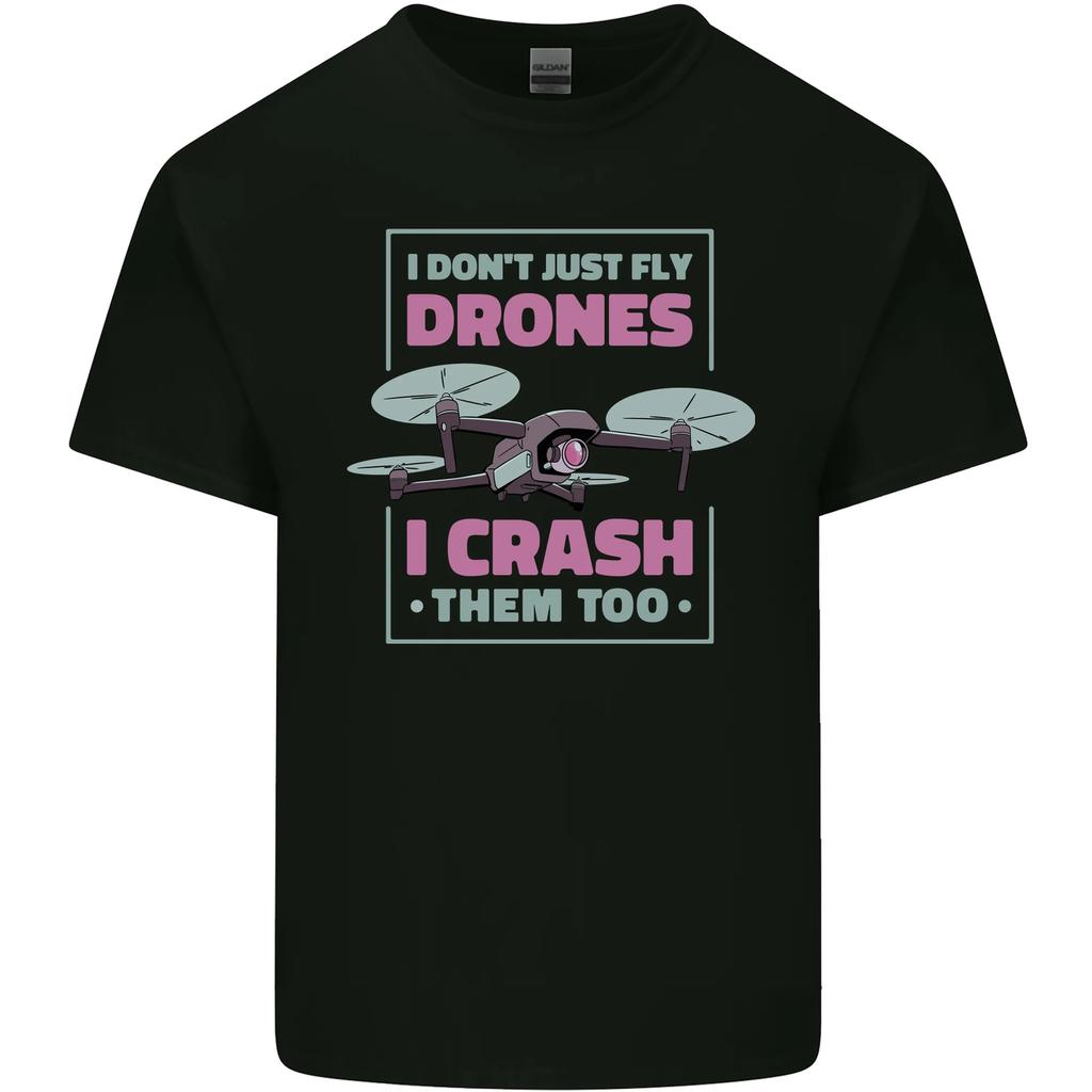 I Shock Theme Too Fun Drone Pilot Cotton Mens T-Shirt-