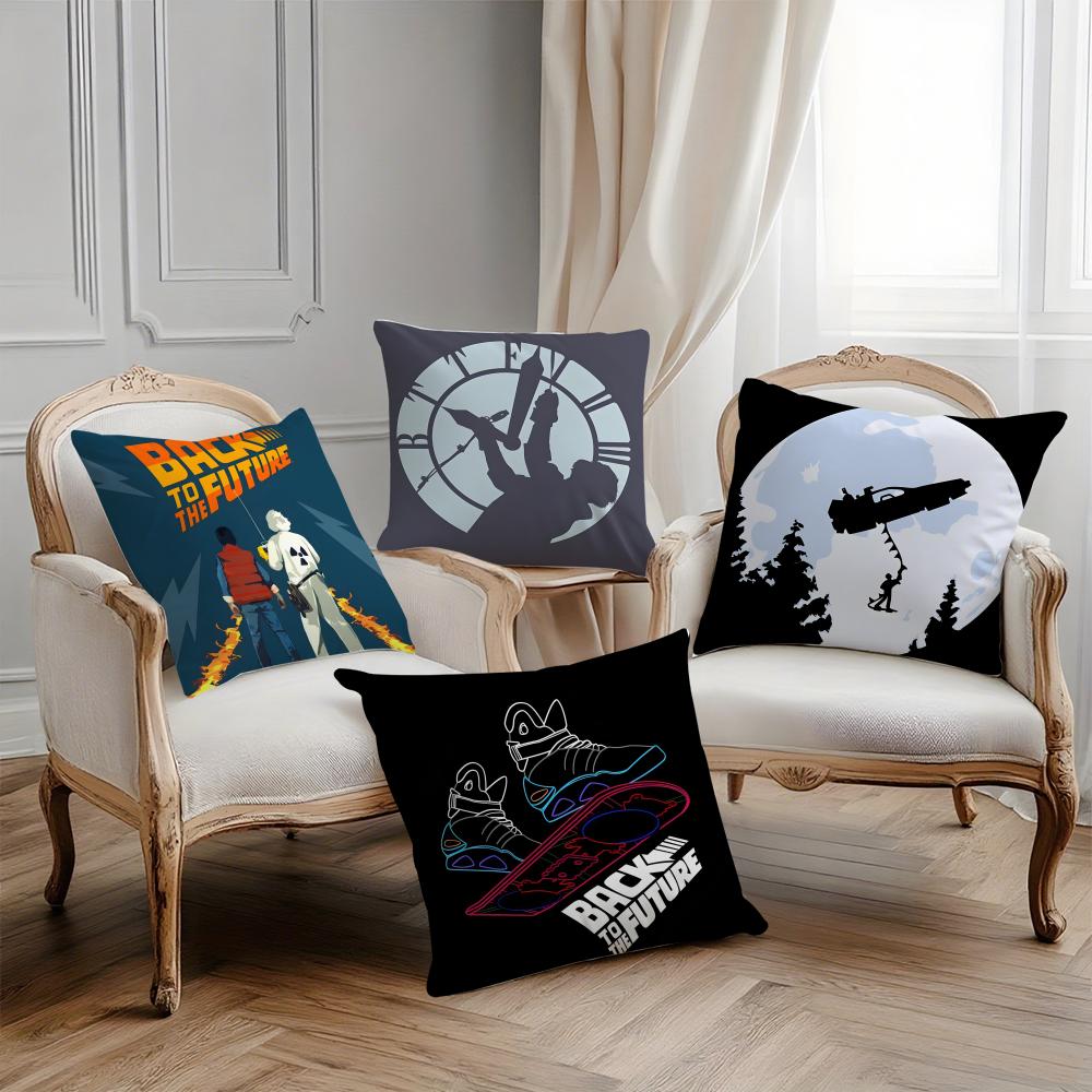 Science Movie B-Back To The Future Pillow Case Printing Pillowcase Living Room Sofa Cushion Cover Bedroom Room Decor