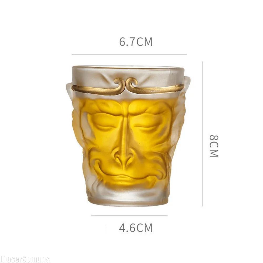 Nuovo Sun Wukong Bicchiere Il Re Scimmia Bicchiere da Vino di Cristallo Trasparente Satinato Lusso Tazza da Acqua Tè Accessori Decorazione Cucina