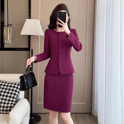 Women's Professional Raspberry Suit Set