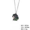 Cosplay Anime Accessory Kimetsu No Yaiba Pendant Necklace Tanjiro Kamado Spray Paint Oil Drop Alloy Charm Jewelry