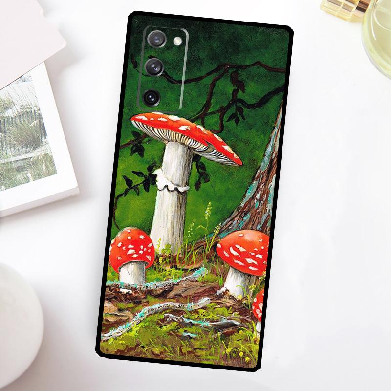 Mushroom Aesthetic Phone Case For Samsung Galaxy S23 S24 Ultra S22 S20 S21 FE Note 20 10 S8 S9 S10 Plus Cover