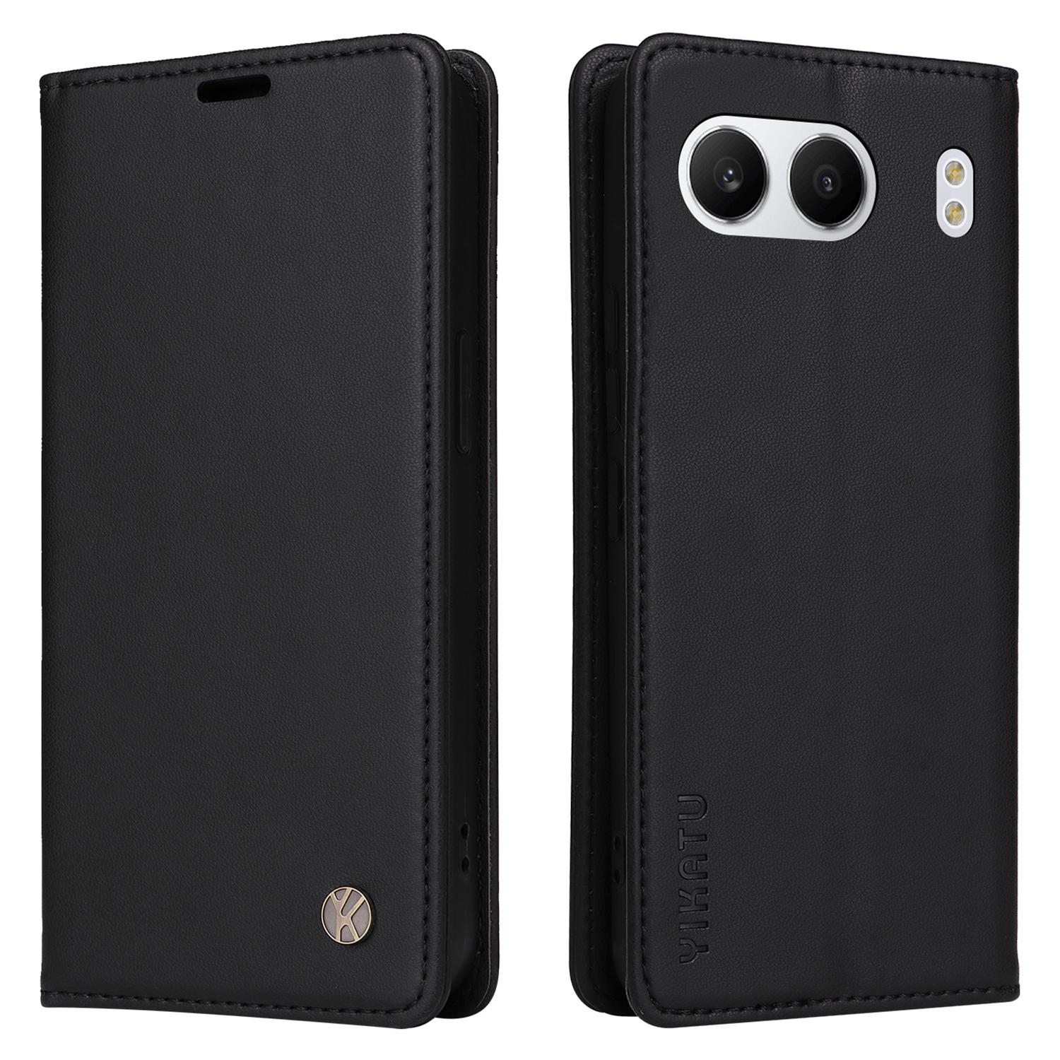 

YIKATU YK-001 For OnePlus Nord 4 Case Stand Leather Phone Cover Strong Magnetic Closure Black