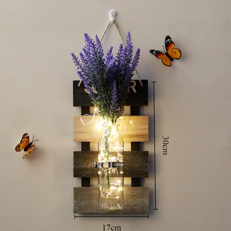 Wall Decoration Ins Style Wall Lamp Nordic Originality Plant Butterfly Background Home Decor Wall Lights Vase Lamp for Bedroom
