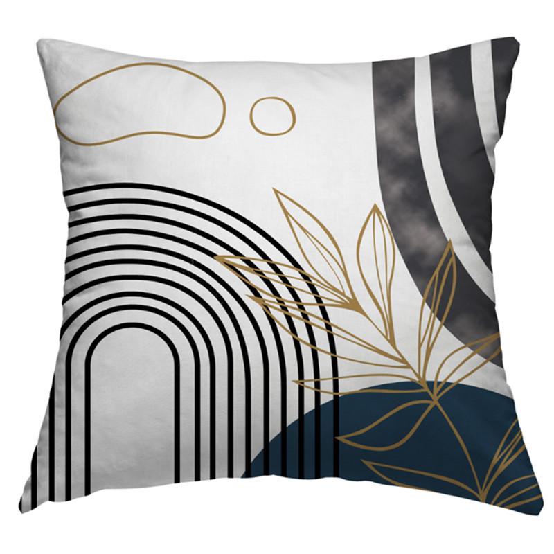 Modern Abstract Simple Pillowcase Golden Decorative Pillow Cushion Cover Household Products
