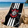 Sportverein Fußballwappen Bedrucktes Mikrofaser-Strandtuch, Weich und Saugfähig, Schnelltrocknend, Ideal für Sommerreisen, Strand-Essential, Schwimmbad