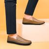 High Quality Leather Men Casual Shoes Comfortable Light Men  Formal Men Dress Shoes Breathable Slip On Men Driving Shoes