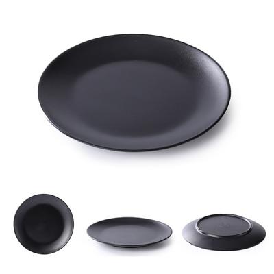 6 pièces Plaque Ronde en Mélamine Style Japonais Durable Givrée Résistante aux Chutes Plat de Repas Imitation Porcelaine Assiette à Salade Sushi