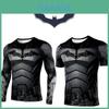 Durable Black Polyester Batman Cosplay Tee For Sports And Fitness
