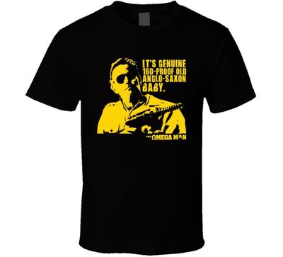 L'Uomo Omega Charlton Heston Film Anni '70 Retro Maglietta T-shirt