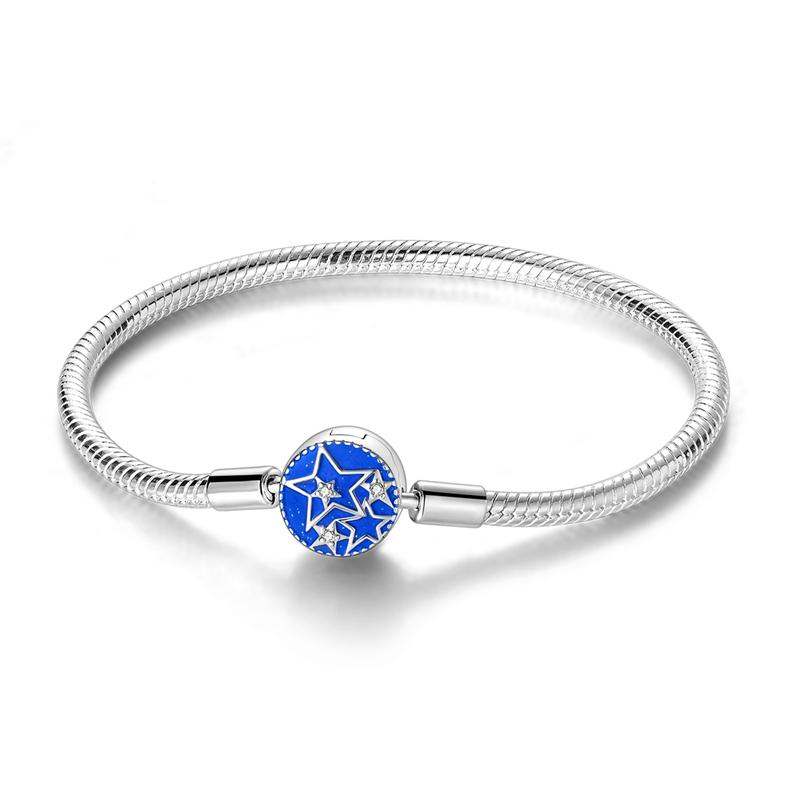 925 Silver Clover Butterfly Snowflake Bracelet Bracelet Fit Original Charm Bead DIY Design Jewelry Women