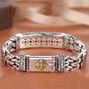 Papas Diamant Leng Yan Chui Transfer Webarmband Herren Trendig Retro Kreativer Personalisierter Schmuck Handgefertigt