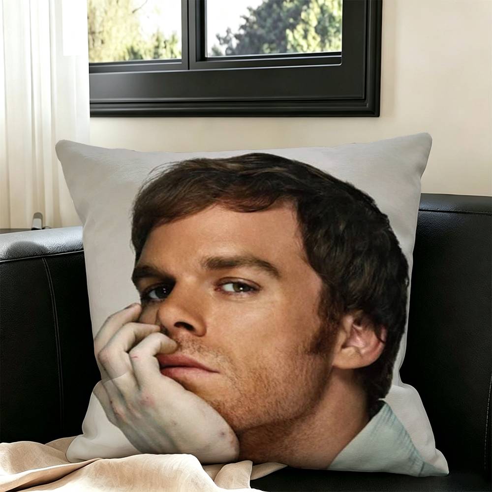 Classic Dexter  Pillow Case Square Double-Sided Sofa Cushion Cover Bedroom Bedside Pillow