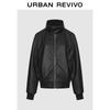 UR Men's 2025 Autumn Retro Stand Collar PU Jacket