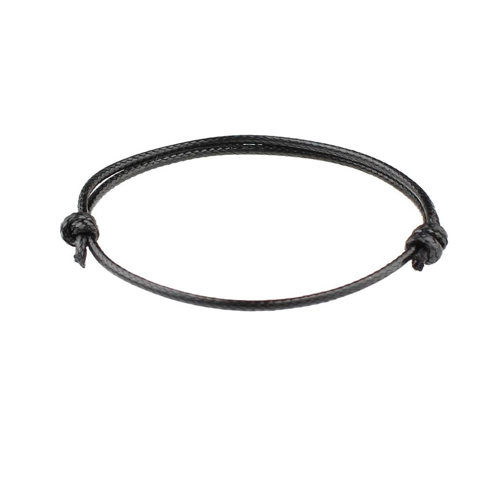 Bracelet Réglable Tissé à la Main en Fil de Cire Coréen, 1,5 mm, Multicolore