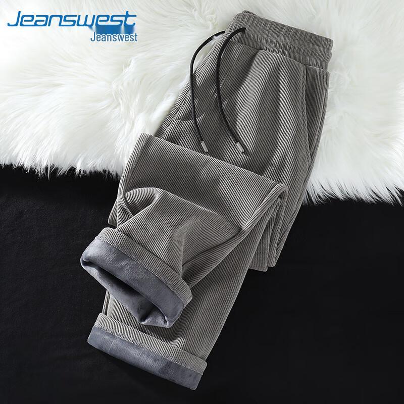 

Jeanswest Men s Corduroy Fleece-Lined Straight-Leg Casual Pants 2XL