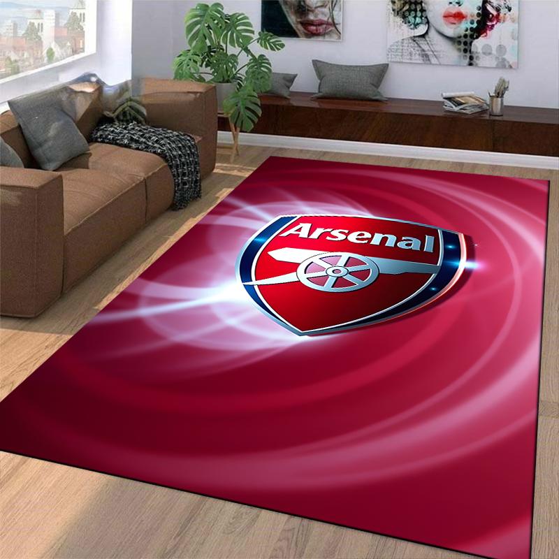 Tappeto Rosso con Design del Logo dell'Arsenal per Decorazione di Camera da Letto o Soggiorno Adatto per l'uso come antiscivolo per divani di soggiorno e camera da letto